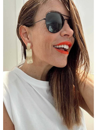 Pendientes Colgantes Relieve LIRAURA Oro HEVE