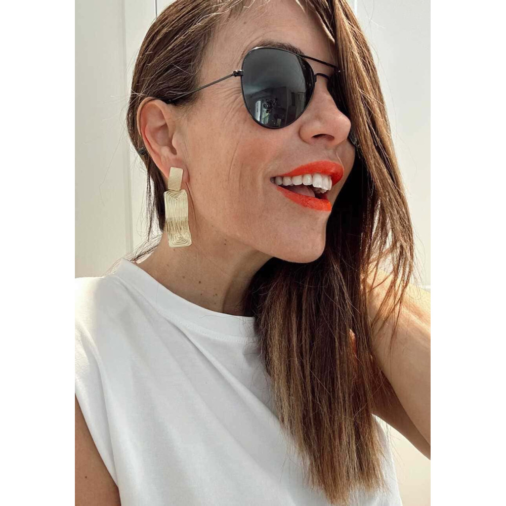 Pendientes Colgantes Relieve LIRAURA Oro HEVE