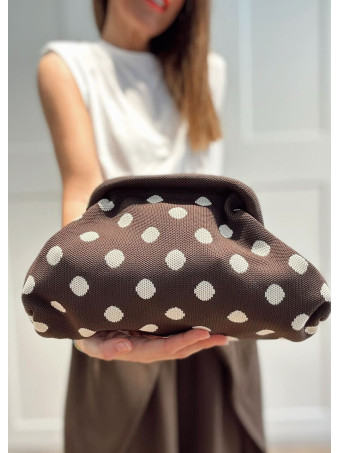 Bolso Lona Frame Bag Lunares Marrón HEVE