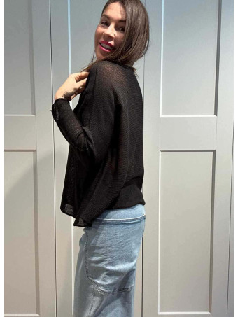 Punto Ligero Algodón MARZIO Negro HEVE