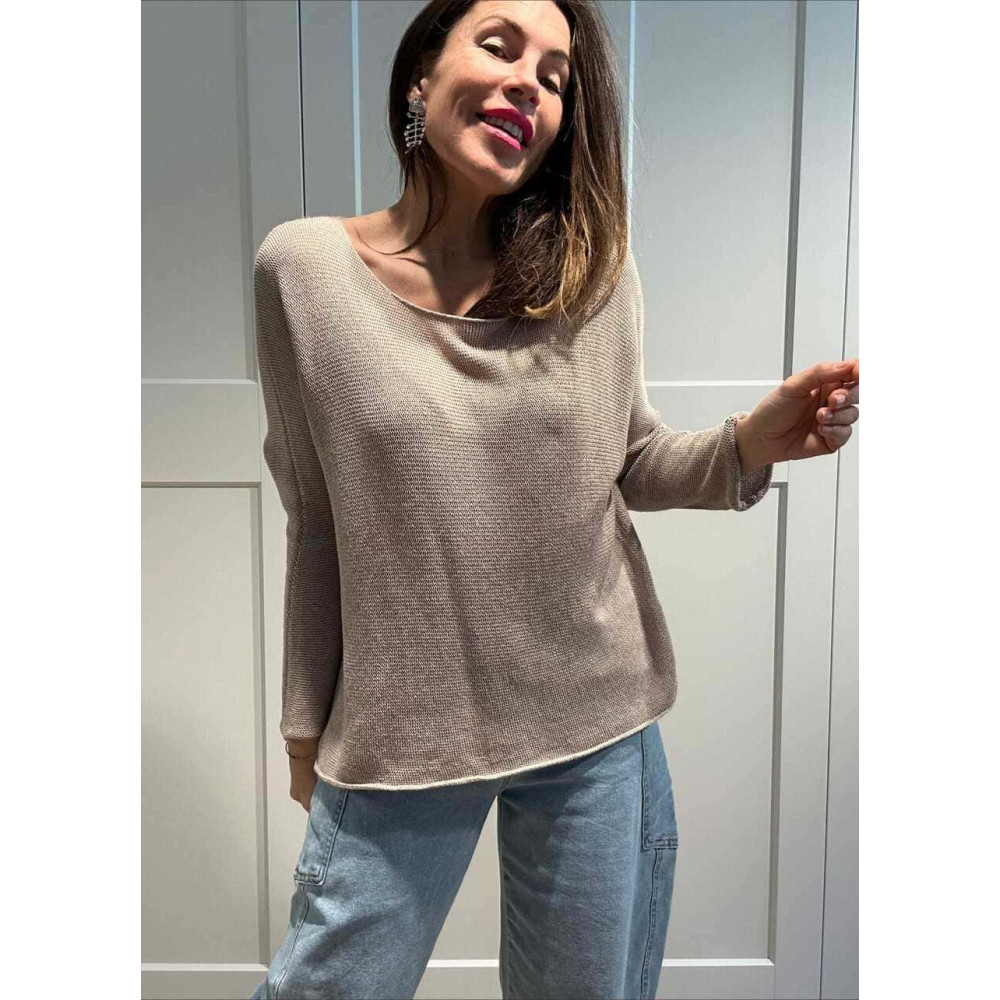 Punto Ligero Algodón MARZIO Taupe HEVE