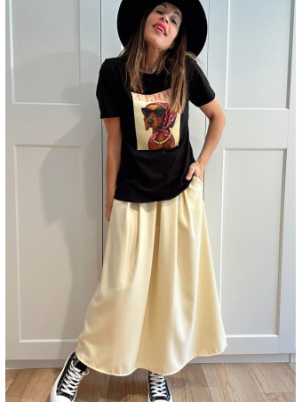 Camiseta Gráfica Algodón PAWTITUDE Negro HEVE