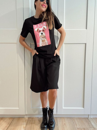 Camiseta Gráfica Algodón PUPPY´N´PINK Negro HEVE