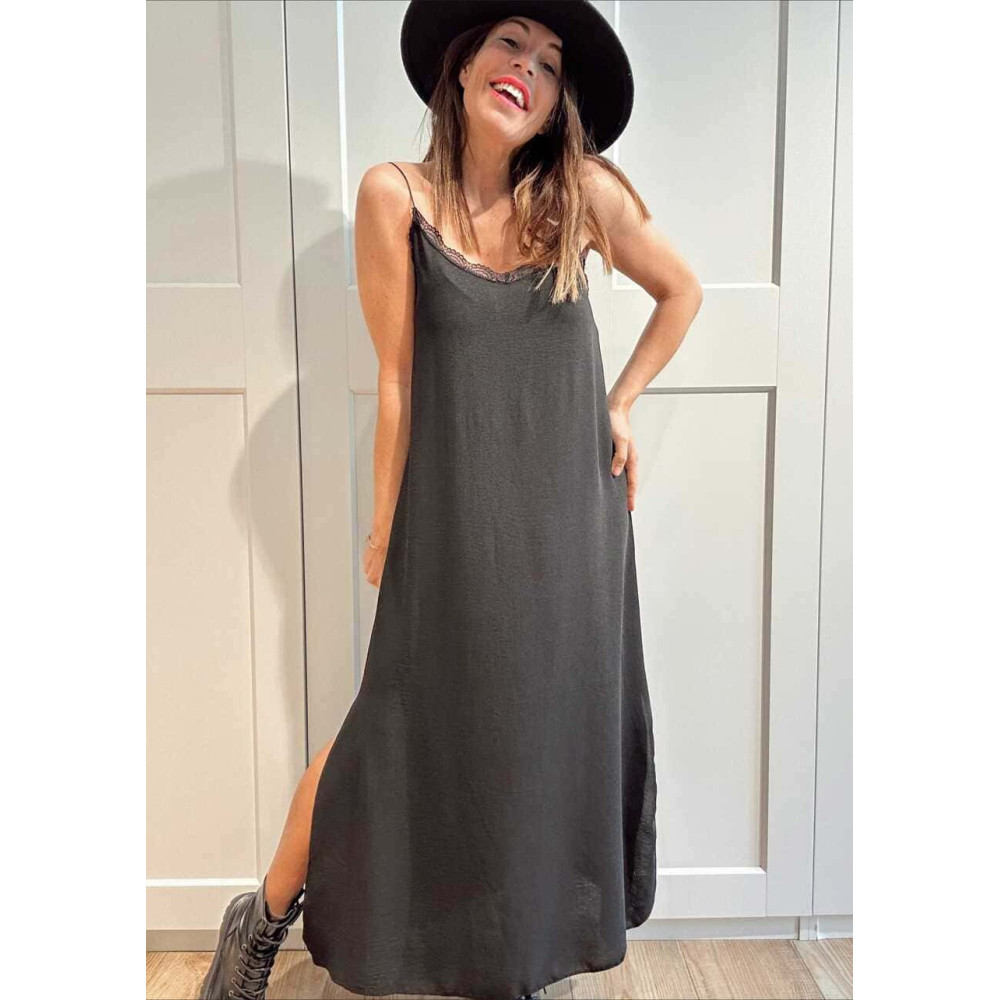Vestido Lencero REENIE Negro HEVE