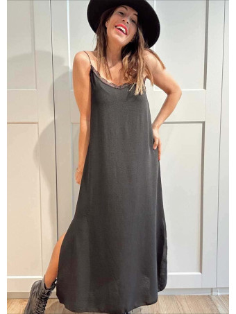 Vestido Lencero REENIE Negro HEVE