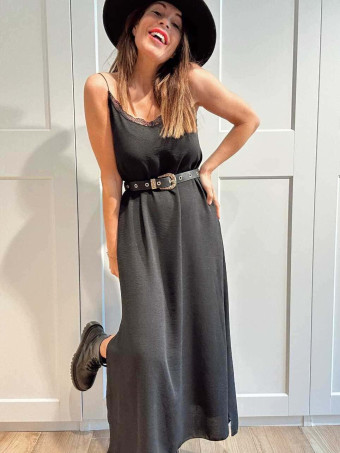 Vestido Lencero REENIE Negro HEVE