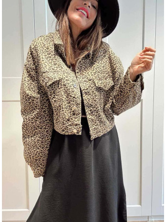 Cazadora Vaquera Print BAOCHIRO Taupe HEVE