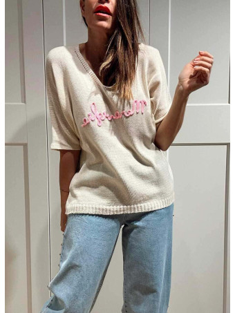 Punto Manga Corta MERAVIGLIA Beige/Rosa HEVE