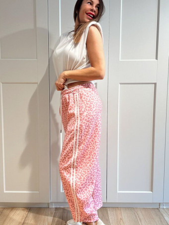 Pantalón Balloon Animal Print SIROKA Rosa HEVE