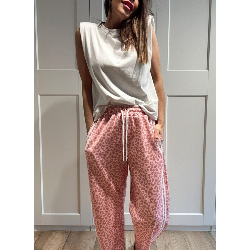 Pantalón Balloon Animal Print SIROKA Rosa HEVE