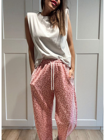 Pantalón Balloon Animal Print SIROKA Rosa HEVE