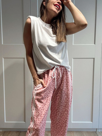 Pantalón Balloon Animal Print SIROKA Rosa HEVE