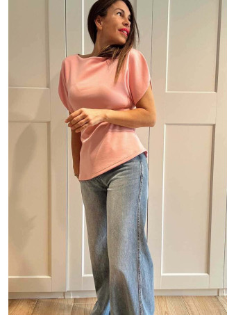 Cuerpo Asimétrico Manga Abullonada TOURAG Rosa HEVE