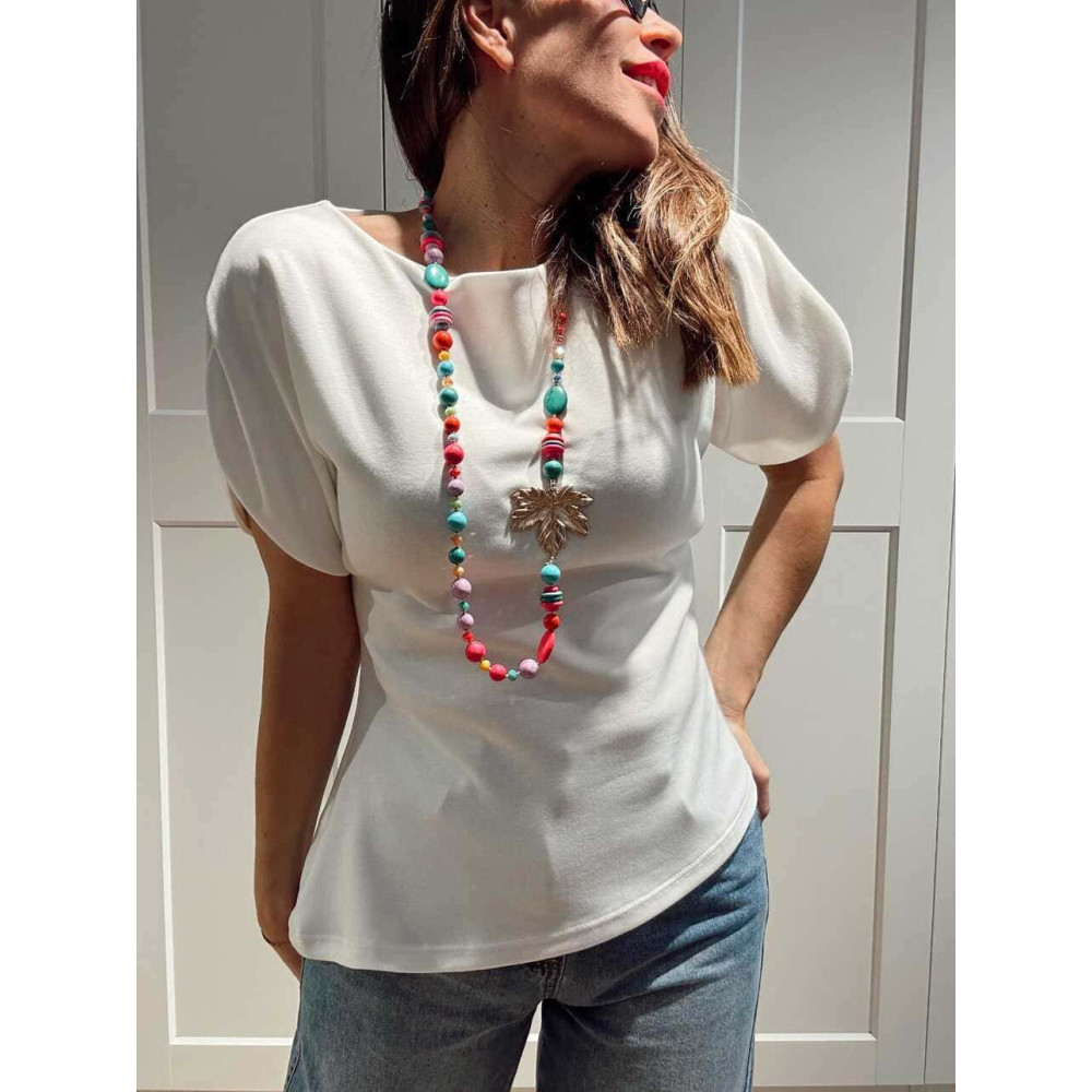 Collar Piedras y Hoja Multicolor TURENYA 110 HEVE