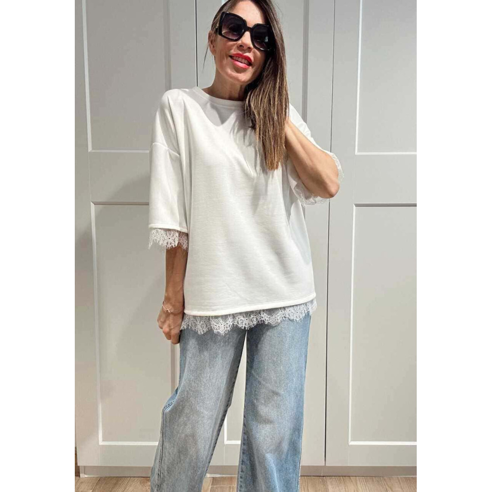 Cuerpo Combinado Encaje MAYBEL Blanco HEVE