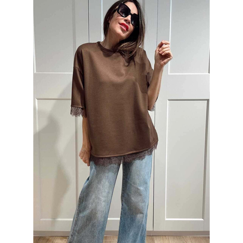 Cuerpo Combinado Encaje MAYBEL Marrón HEVE