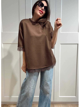 Cuerpo Combinado Encaje MAYBEL Marrón HEVE