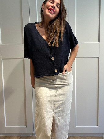 Cárdigan Manga Corta DANSERA Marino HEVE