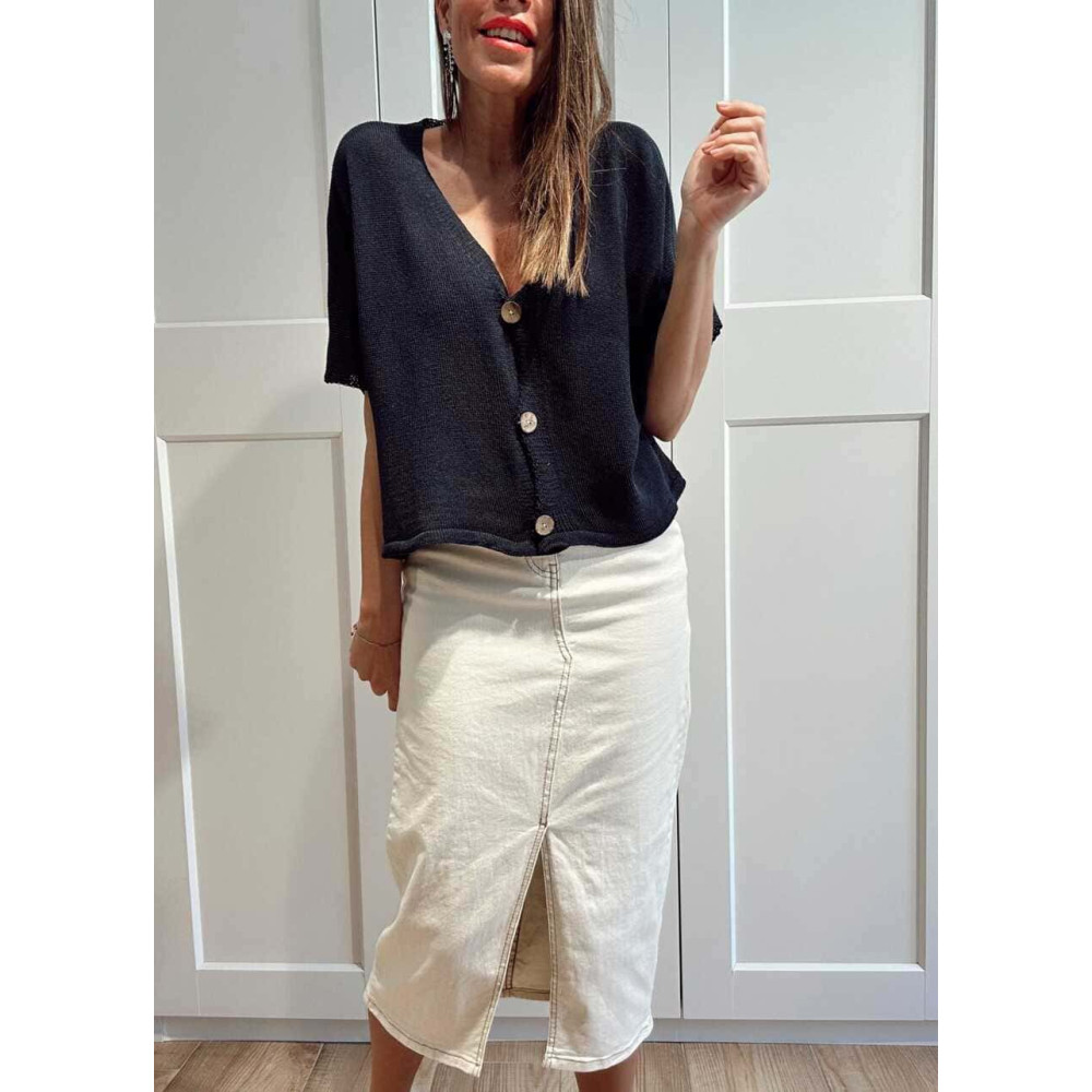 Cárdigan Manga Corta DANSERA Marino HEVE