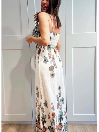 Vestido Lino Estampado Flores SERINAE HEVE