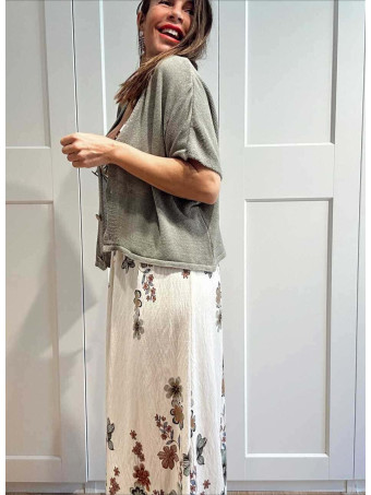 Vestido Lino Estampado Flores SERINAE HEVE