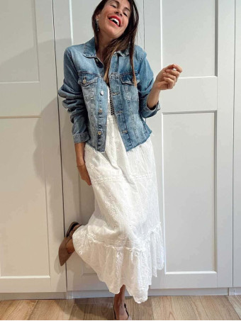 Vestido Largo Boho Chic MESMERIZE Blanco HEVE
