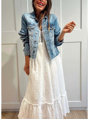Vestido Largo Boho Chic MESMERIZE Blanco HEVE