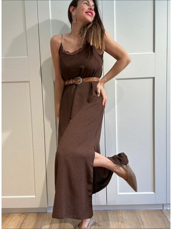 Vestido Lencero REENIE Marrón HEVE