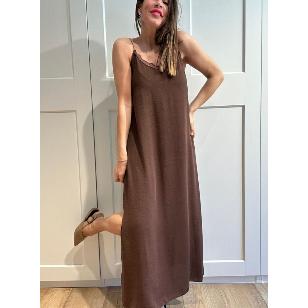 Vestido Lencero REENIE Marrón HEVE
