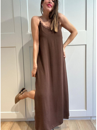 Vestido Lencero REENIE Marrón HEVE