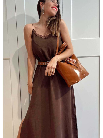 Bolso Tote Efecto Piel MARLITTA Marrón