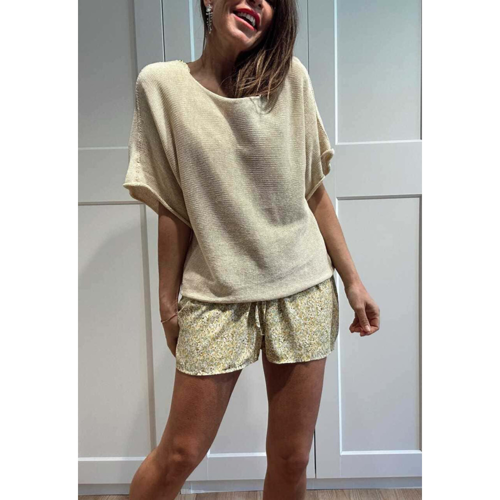 Punto Manga Corta DEEYAZ Beige HEVE