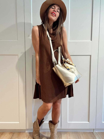 Bolso Tote Efecto Piel MARLITTA Oro HEVE