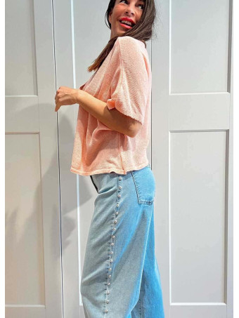 Cárdigan Manga Corta DANSERA Rosa HEVE