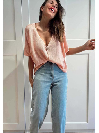 Cárdigan Manga Corta DANSERA Rosa HEVE