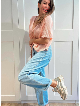 Cárdigan Manga Corta DANSERA Rosa HEVE