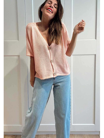 Cárdigan Manga Corta DANSERA Rosa HEVE
