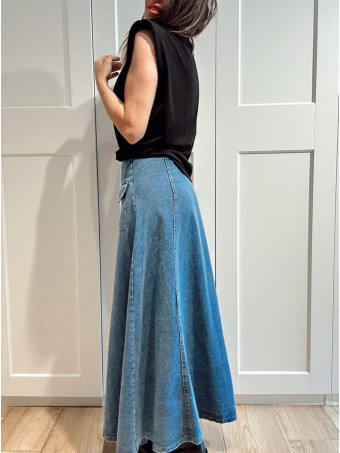 Falda Vaquera Evasé SULLYAN Blue Jean HEVE