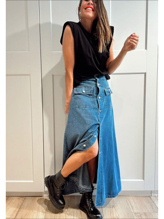 Falda Vaquera Evasé SULLYAN Blue Jean HEVE