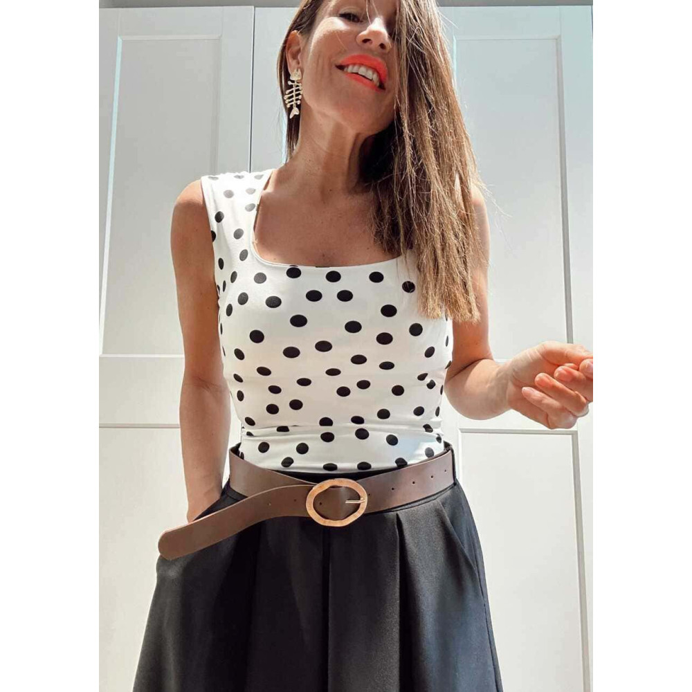 Body Lunares MALINCHE Blanco HEVE