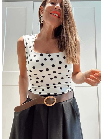 Body Lunares MALINCHE Blanco HEVE