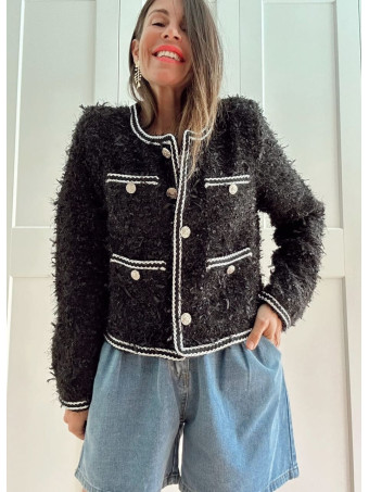 Chaqueta Tweed Estilo...