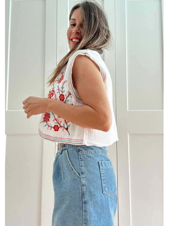 Chaleco Corto Bordado KELUNE 03 HEVE