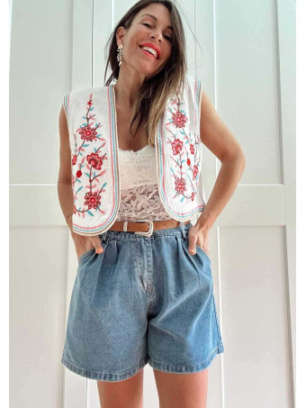 Chaleco Corto Bordado KELUNE 03 HEVE