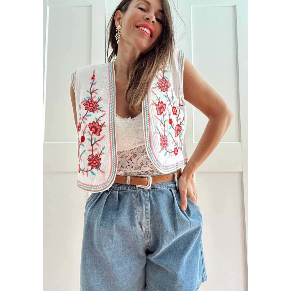 Chaleco Corto Bordado KELUNE 03 HEVE