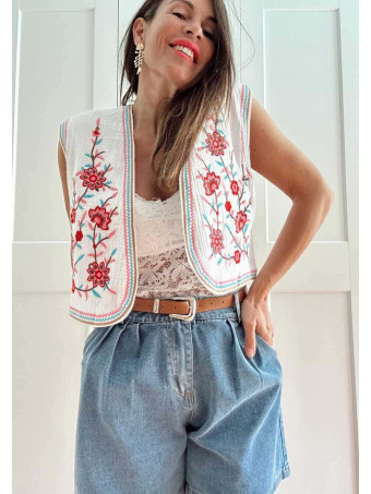 Chaleco Corto Bordado KELUNE 03 HEVE