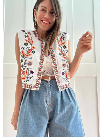 Chaleco Corto Bordado KELUNE 05 HEVE