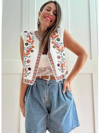 Chaleco Corto Bordado KELUNE 05 HEVE