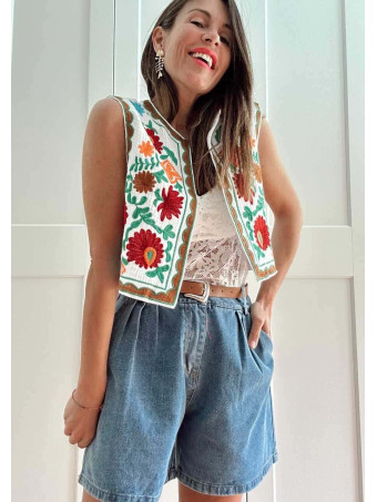 Chaleco Corto Bordado KELUNE 07 HEVE