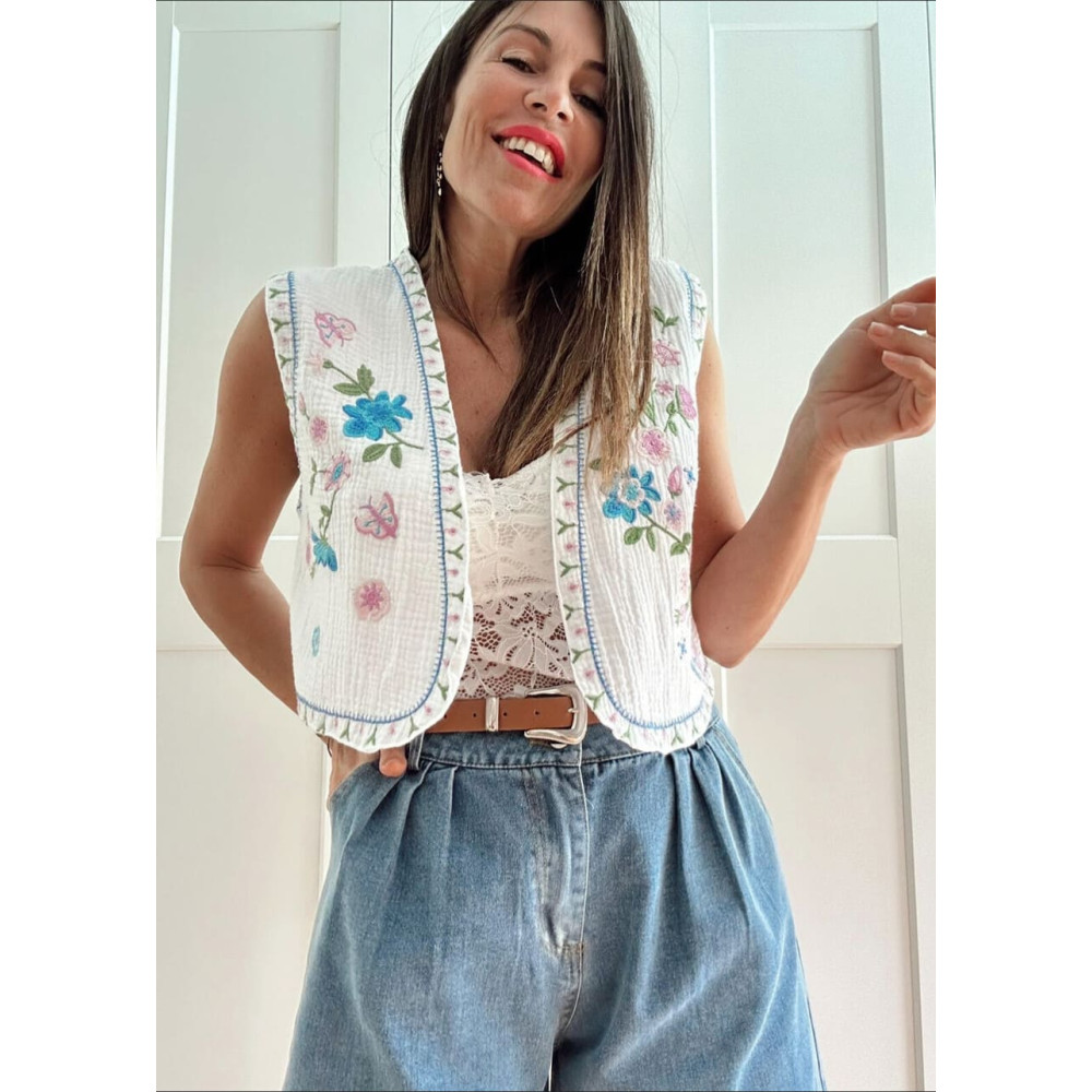 Chaleco Corto Bordado KELUNE 08 HEVE